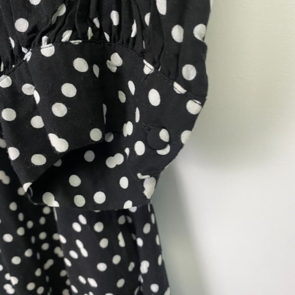 Zara Black and White Polka Dot High Neck Dress - Picture 6 of 11